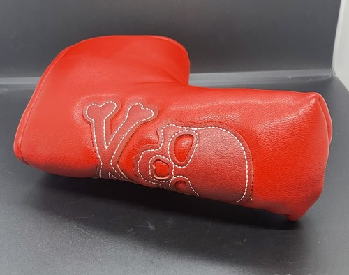 Teschio Crossbones Rosso Magnetico Golf Blade Putter Copricapo Nuovo - Foto 5 di 9