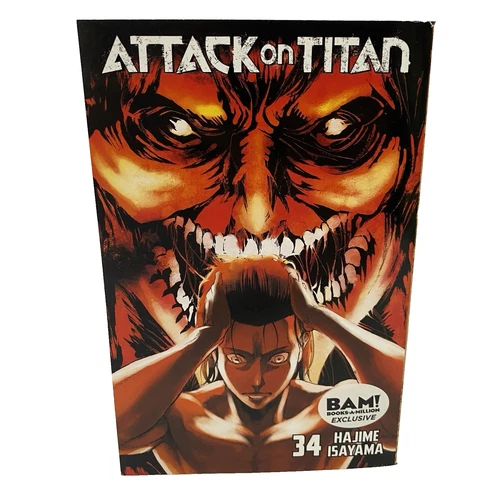 Attack on Titan Volume 34 BAM Exclusive Cover Variant Books-A-Million Manga