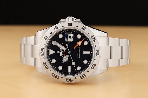 2012 CARD ROLEX 216570 EXPLORER II 42MM BLACK DIAL GMT STEEL AUTOMATIC WATCH - Picture 3 of 11