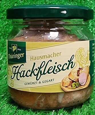 (14,94 /kg) EWU Original Thüringer HACKFLEISCH 160g Wurst im Glas Wurstkonserven