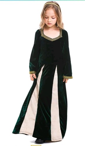 Children Abaya Muslim Clothes Girls Velvet Dress Arab Kaftan Robe Gown 8-10Years - Picture 4 of 6