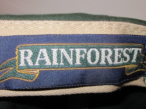 RAINFOREST ADJUSTABLE BASEBALL CAP HAT FOREST GREEN WITH A NAVY BLUE VISOR NEW - Picture 5 of 8