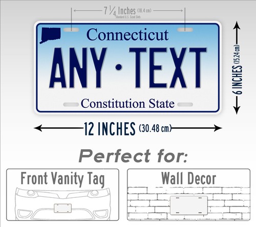 Custom Personalized Text Novelty Connecticut License Plate - Bild 4 von 8