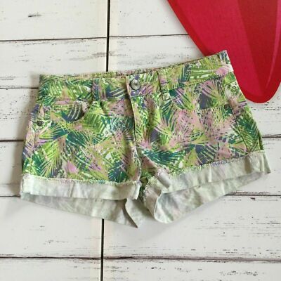Lei Shorts Juniors Regular Ashley Lowrise Emma Cuffed Tropical Print  Beach Y2K
