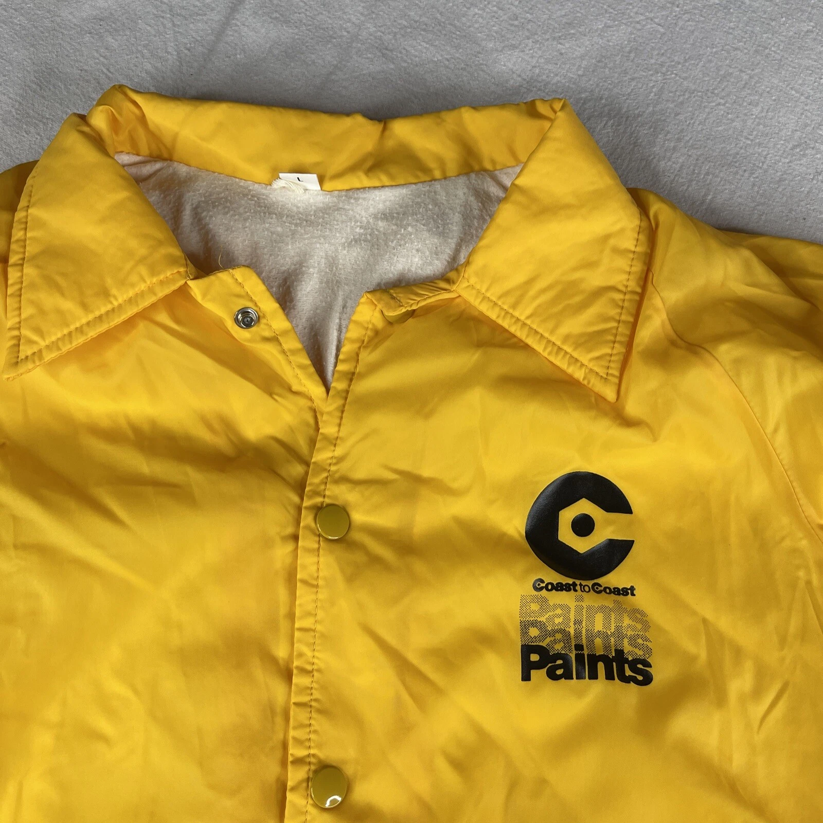 Vintage Coast Coast Paints Light Weight Jacket Mens L Yellow Hardware Store