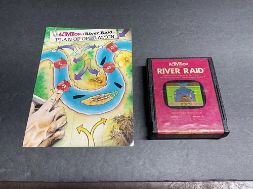 Atari  2600   River Raid Game and Manual  Tested