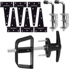 Shed Door Hardware - Complete with Hinges, Latches, and T-Handle Lock - Inclu.