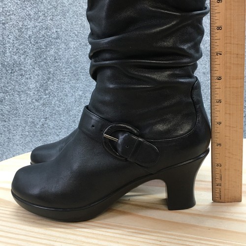 Dansko Boots Womens 38 Brielle Tall Riding Black Leather Knee-High 3404020200 - Picture 8 of 19