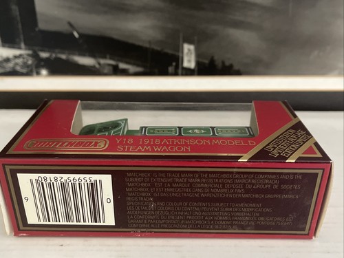 matchbox Y18 1918 Atkinson model D Steam wagon Limited Edition 1984 NIB - Picture 8 of 10