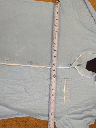 Vie de Reve Pajama Long Sleeve Button-up Shirt SZ S Light Blue (Missing pants) - Bild 5 von 6