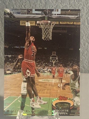 Lote de 2 cartas Scottie Pippen 92 Stadium Club Members Choice y 93 Upper Deck Bulls - Imagen 2 de 5