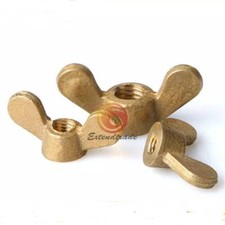 M4 M5 M6 M8 M10 M12 SOLID BRASS WING NUT WINGNUT BUTTERFLY THUMB COPPER NUTS