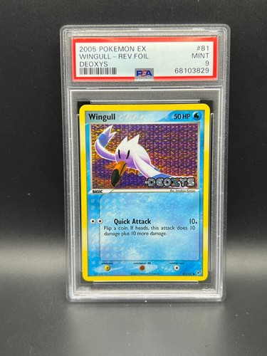 Pokemon PSA 9 MINT Wingull 81/107 EX Deoxys Reverse Holofoil 2005 S#3829 - Picture 1 of 2