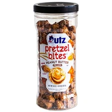 Utz Peanut Butter Filled Pretzel Bites Peanut Butter Filled Pretzels 24oz Barrel