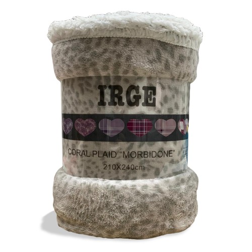Plaid coperta Irge con ricciolino microfibra multifunzionale 160x210 cm 3519 - Imagen 9 de 36