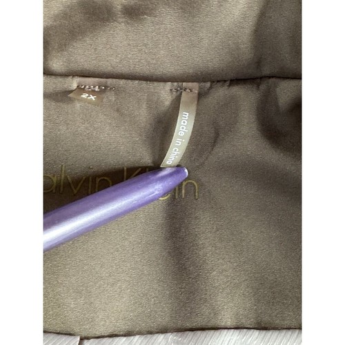 Calvin Klein Trench Rain Coat Women 2X Double Breasted Jacket - Picture 14 of 14