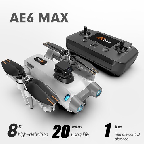 AE6 Max RC Drone GPS 8K HD Cámara 360° Evitación de Obstáculos Cuadricóptero 2 Baterías - Imagen 5 de 13