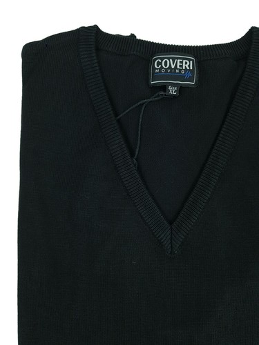 Maglione Uomo Scollo V Pullover Punta Tinta Unita Elegante Classico Maglioncino - Foto 23 di 36