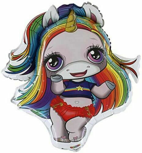 10X27" JUMBO Poopsie Slime Surprise Rainbow Brightstar Girl Foil Balloon £29.99 - Picture 1 of 3