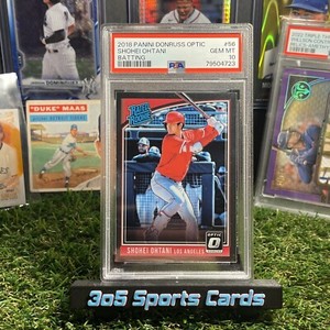 2018 Panini Donruss Optic - Rated Rookie Batting #56 Shohei Ohtani PSA-10 GEM MT