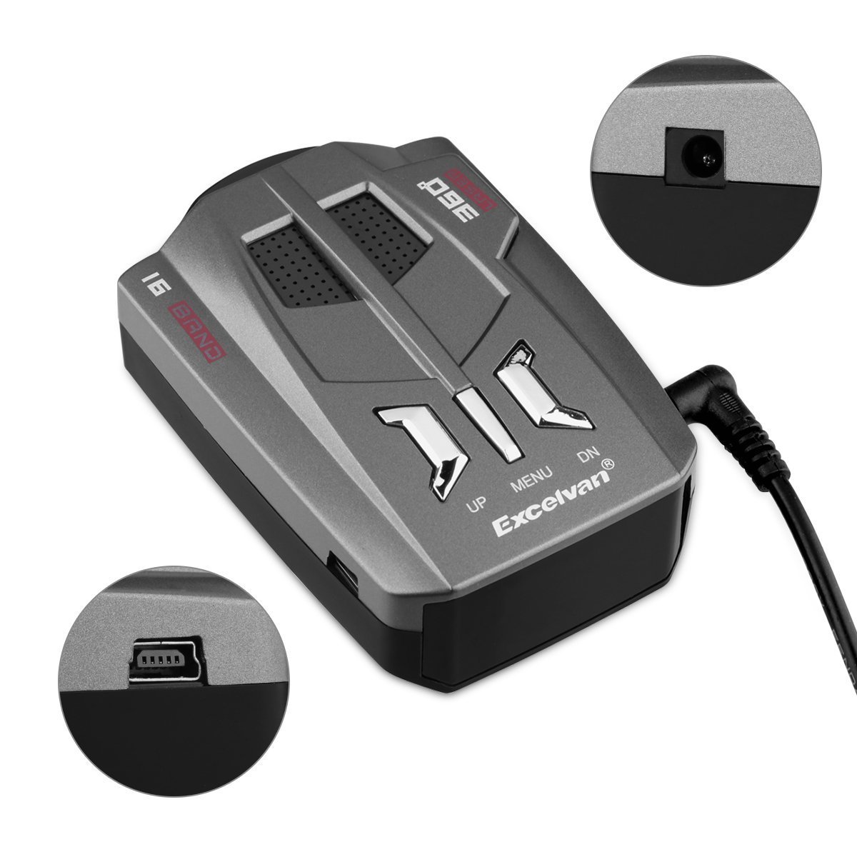 16 Band 360° Auto Voice Alert Warning Car Trucker GPS Speed Laser Radar Detector