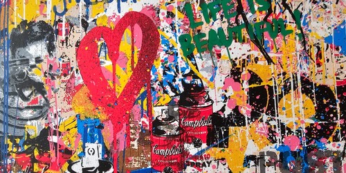 Mr. Brainwash M=bw² Collage Einstein Love is the Answer HAND SIGNED art 68/79 - Picture 9 of 14