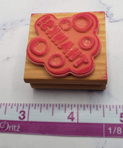 Lot of 9 Small Wood Mounted Rubber Stamps Hearts Animals Phrases - Picture 11 of 15