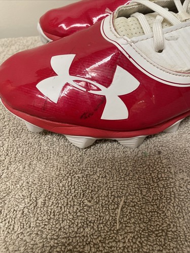 Under Armour Highlight RM 3021197-600 Red & White Football Cleats Size 11.5 - Picture 6 of 7