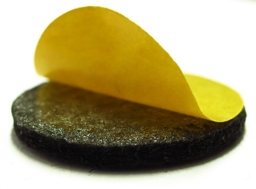 Felt glider round Ø 15 mm - 62 mm brown, strongly self-adhesive - furniture glider 3.5 mm - Picture 2 of 2