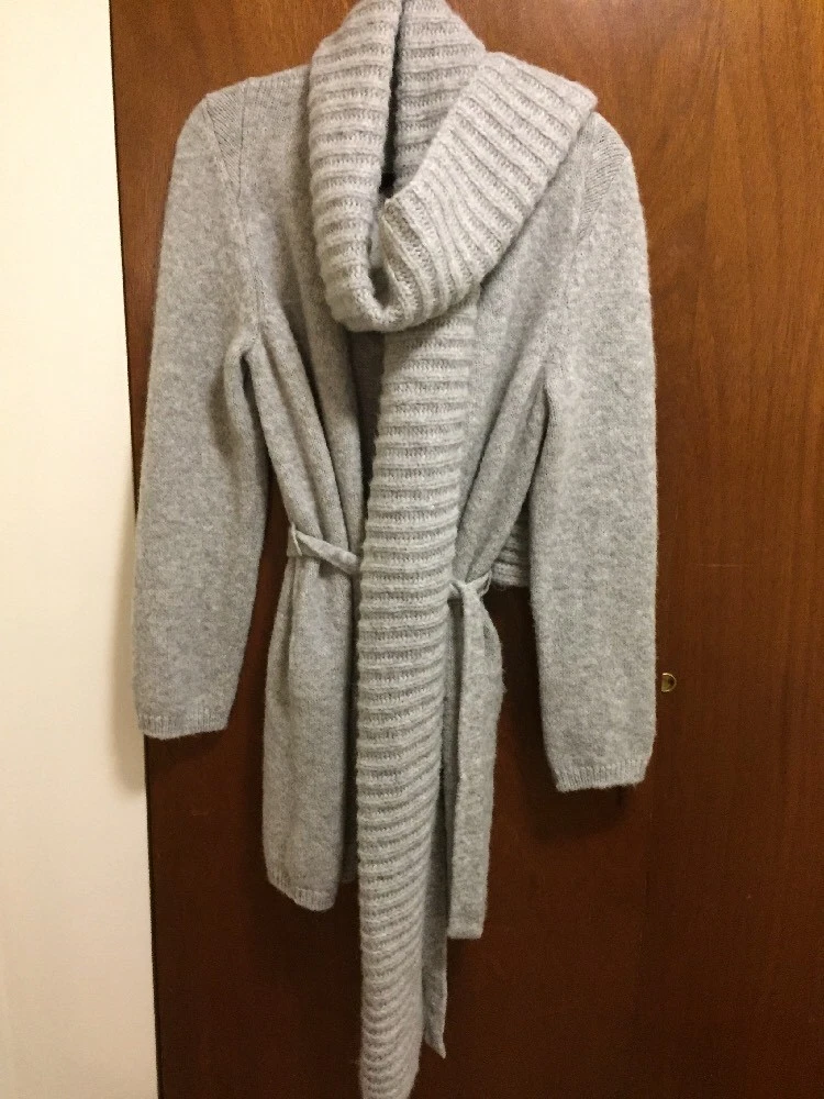 MAISON MARGIELA Raro cappotto maglione lungo sciarpa attaccata spessa Maison Martin Margiela