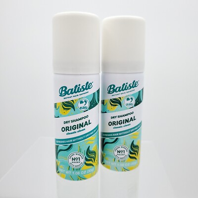 Batiste Original Dry Shampoo Classic Clean Travel Size 1.06 oz LOT OF 2 NEW