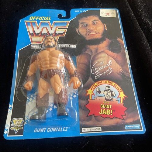 WWF WWE Hasbro Giant Gonzalez 1993 Blue Card Wrest...