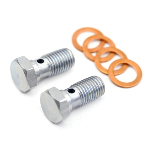 M10 x 1.25 Universal Banjo Bolt Brake Master Cylinder Oil Hose Screw Motorcycle - Foto 8 di 8