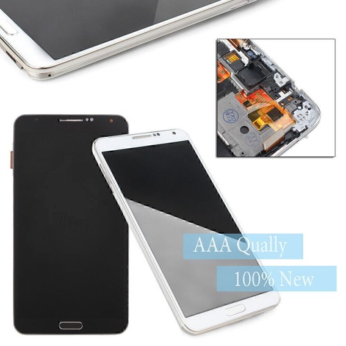 Für Samsung Galaxy Note 3 N900A N900T Touchscreen Digitizer mit Rahmen Schwarz