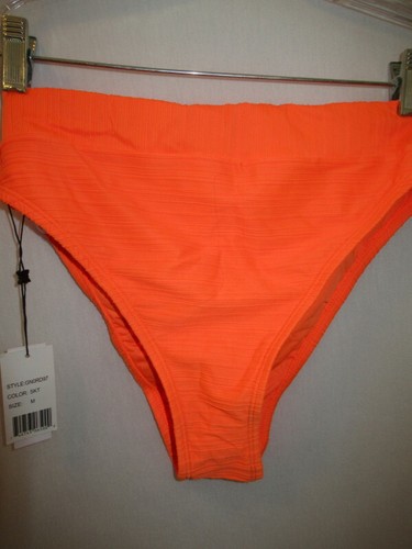 BCBGeneration High Leg High Waist Cheeky Neon Orange Bikini Bottom M New - Bild 1 von 3