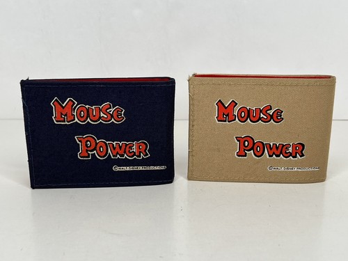 2 Vtg Bi-Fold Wallets Walt Disney Productions Mouse Power Car Tree Hong Kong  - Picture 2 of 6