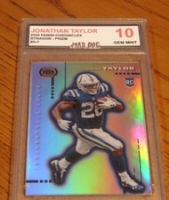 JONATHAN TAYLOR Rookie***2020 Panini DYNAGON--PRIZM----GEM 10***COLTS---Mad Dog