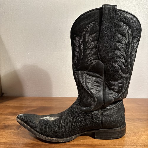 Wild West Exotic Stingray Western Boots Size 8 EE Flaw-Read - Picture 9 of 18