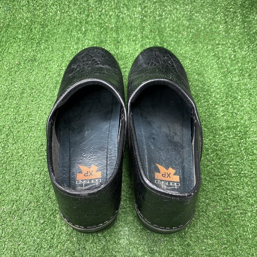 Dansko XP geprägte Clogs Gr. 41 schwarz geblümt Leder Slipper Schuhe US 10,5 / 11 - Bild 5 von 10