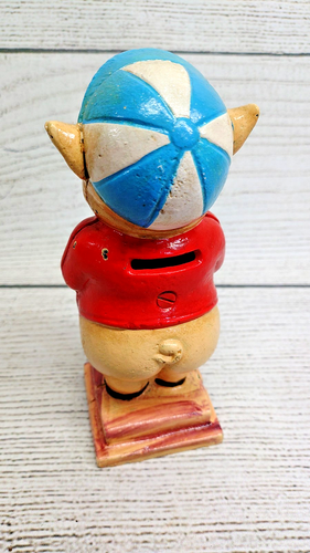 Vintage Porky Pig Cast Iron Coin Bank 7" Tall - 第 5/8 張圖片