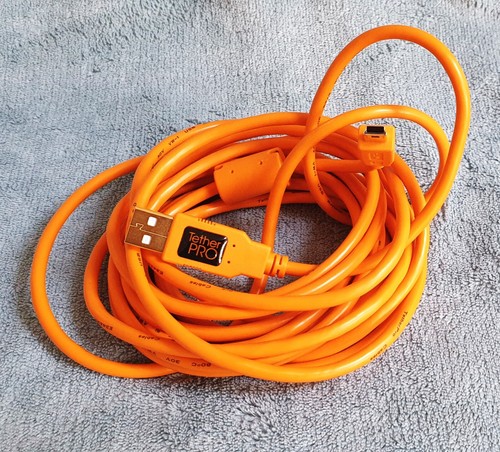 TetherTools CU5451 TetherPro USB 2.0 A Male to Mini-B 5 Pin 15' (4.6m) Cable