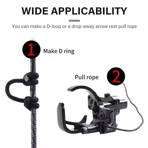 10m Archery D Loop Rope Release Bow String D Loop Buckle Rope Compound Bow - Picture 3 of 10