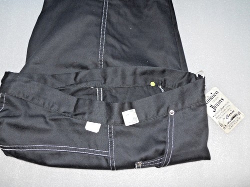 Nos Black Jamaica Jeans 1950s Western High Waist Rockabilly Shorts Pant Vintage - Picture 10 of 12