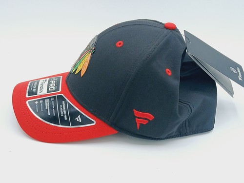 Neu mit Etikett NHL Chicago Blackhawks Mütze Kappe authentisch Pro Fanatics Stretch-Passform M/L schwarz. - Bild 4 von 6