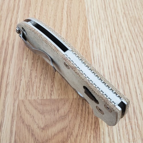 Spyderco Manix 2 Folding Knife 3.38" CPM Cru-Wear Steel Blade Micarta Handle - Picture 12 of 13