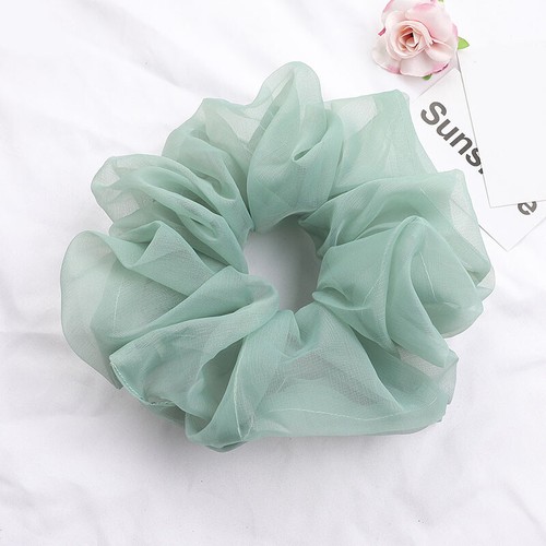 Oversize Organza Hair Ring Chiffon Scrunchie Elastic Rubber Band Hair Ties Gi ^ - Bild 11 von 22