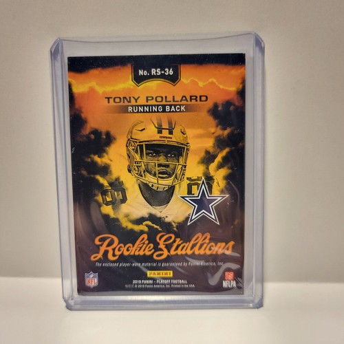 2019 Panini Playoff Tony Pollard Rookie Stallions Patch RC RS-36 Cowboys 29/50 - Bild 5 von 7