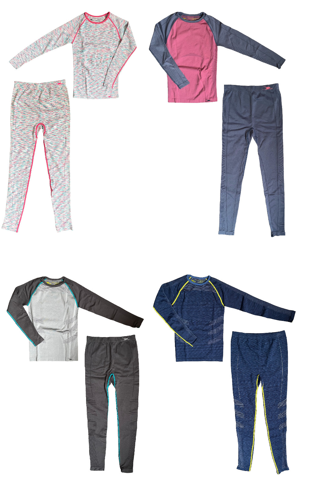 Juego de ropa interior de esquí infantil rosa púrpura gris azul 134/140 140/152 158/164 170/176