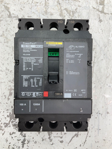 SQUARE D HDL36100 POWERPACT CIRCUIT BREAKER 100 A 3P 600V - Picture 2 of 10