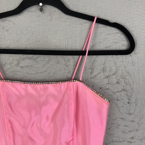 Vintage Blondie Nites Formal Dress Jr 3 Pink Rhinestone Prom Y2K Retro - Picture 16 of 17